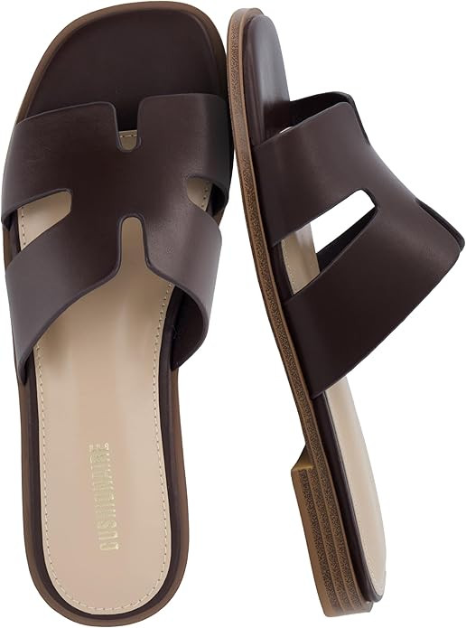 CUSHIONAIRE Voyage Cutout Strap Slides for Women, Slip On Summer Flats, Trendy Footwear, Memory F... | Amazon (US)