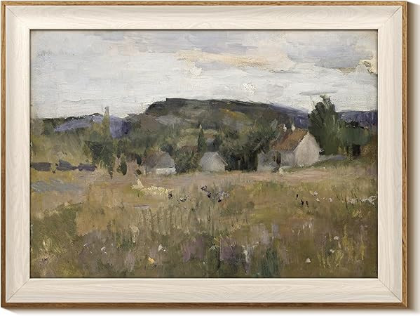 InSimSea Framed Canvas Wall Art Prints, Framed Canvas Art Wall Decor, Abstract Serene Countryside... | Amazon (US)