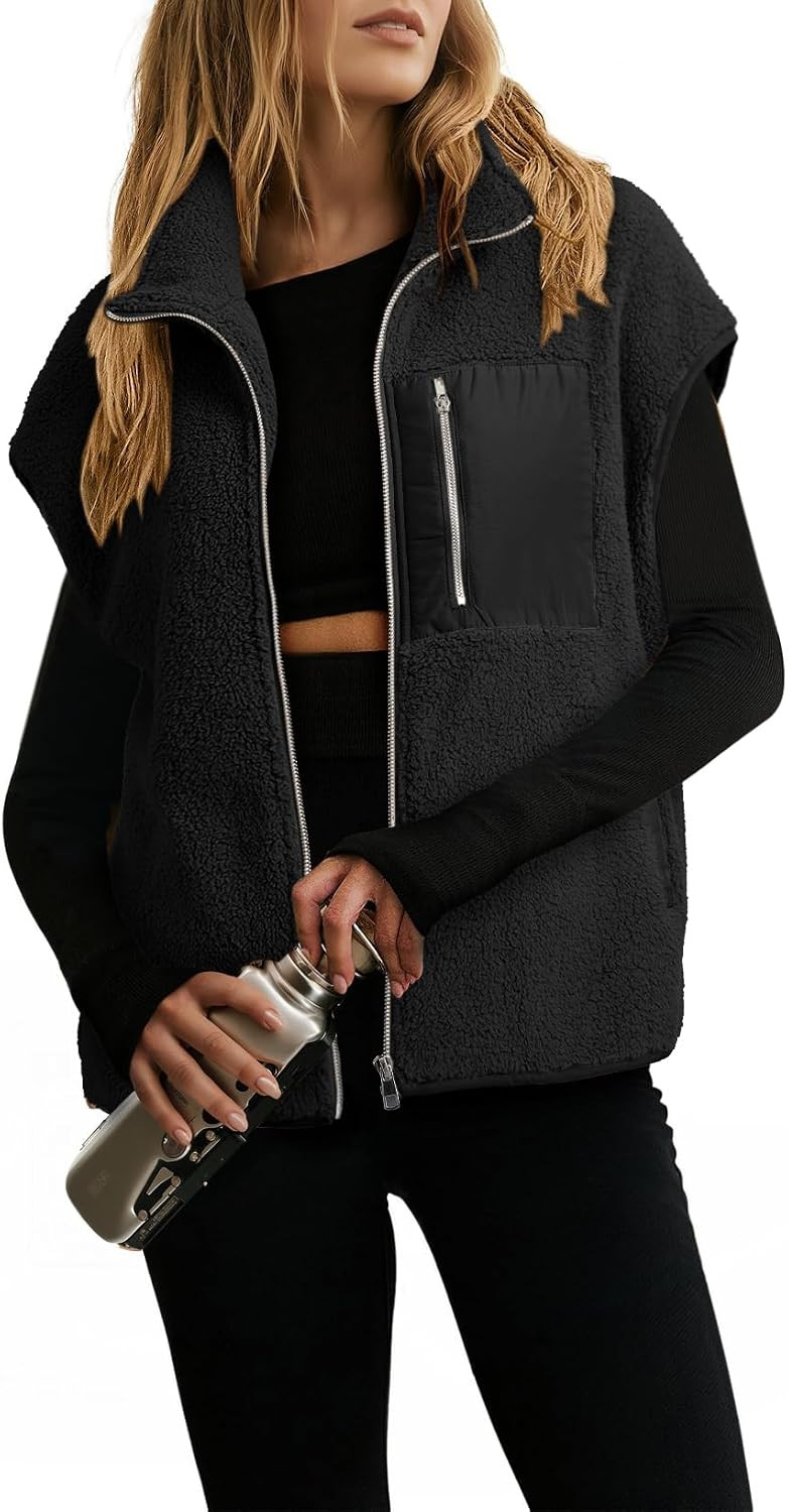 Dokotoo Fleece Womens Vest Zip Up Oversized Casual Jacket 2026 | Amazon (US)