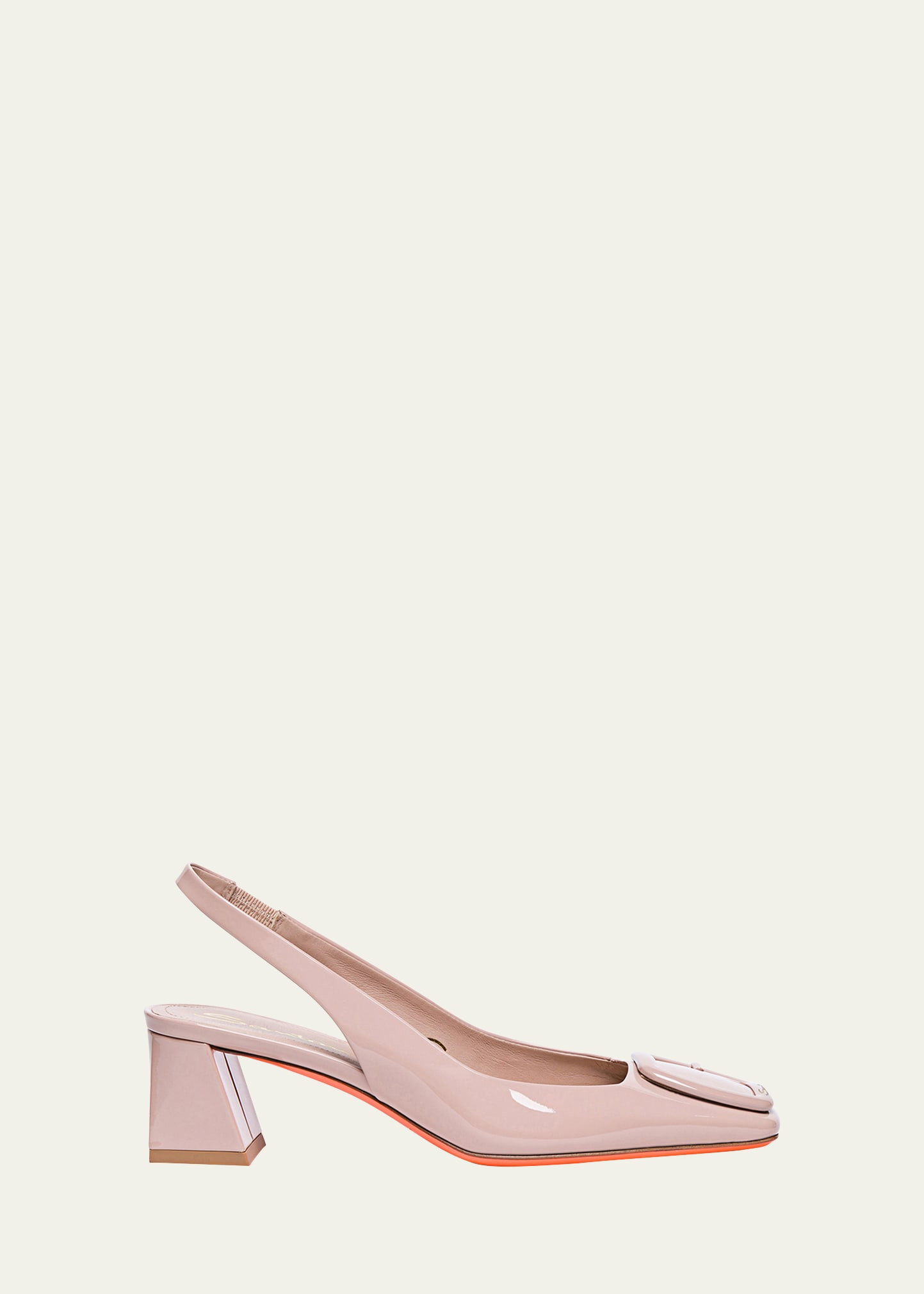 Santoni Lemon Patent Buckle Slingback Pumps | Bergdorf Goodman