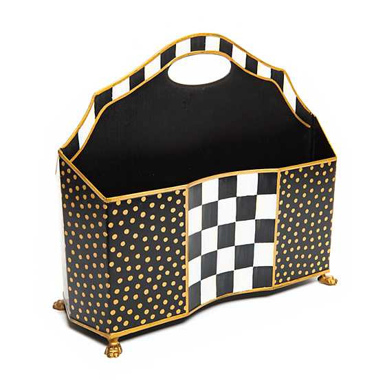 Courtly Check Magazine Holder | MacKenzie-Childs