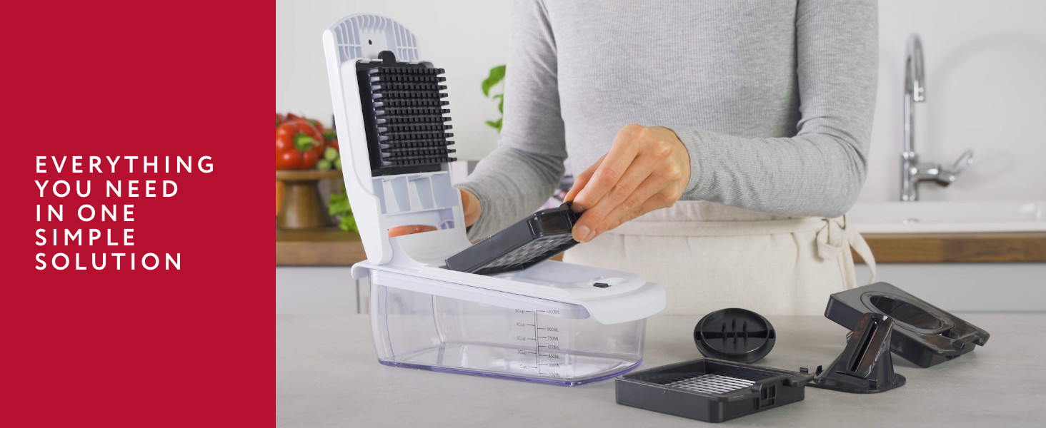 Fullstar Vegetable Chopper - Spiralizer Vegetable Slicer - Onion Chopper with Container - Pro Foo... | Amazon (US)