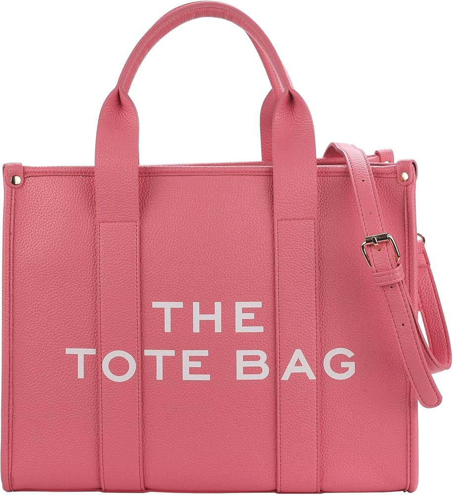 The Leather Tote Bag For Women, Womens Tote Bags with zipper,Can shoulder/crossbody,Handbag | Amazon (US)