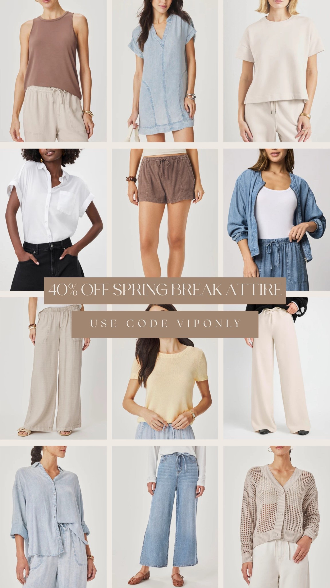 Use code VIPONLY to get 40% off these spring break basics!! 

splendid, women’s fashion, spring style, spring break attire, women’s clothes

#LTKSaleAlert
