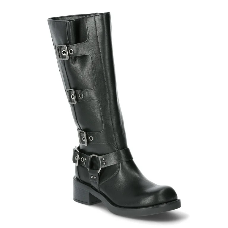 Madden NYC Women’s Tall Moto Buckle Boots, Sizes 6-11 | Walmart (US)