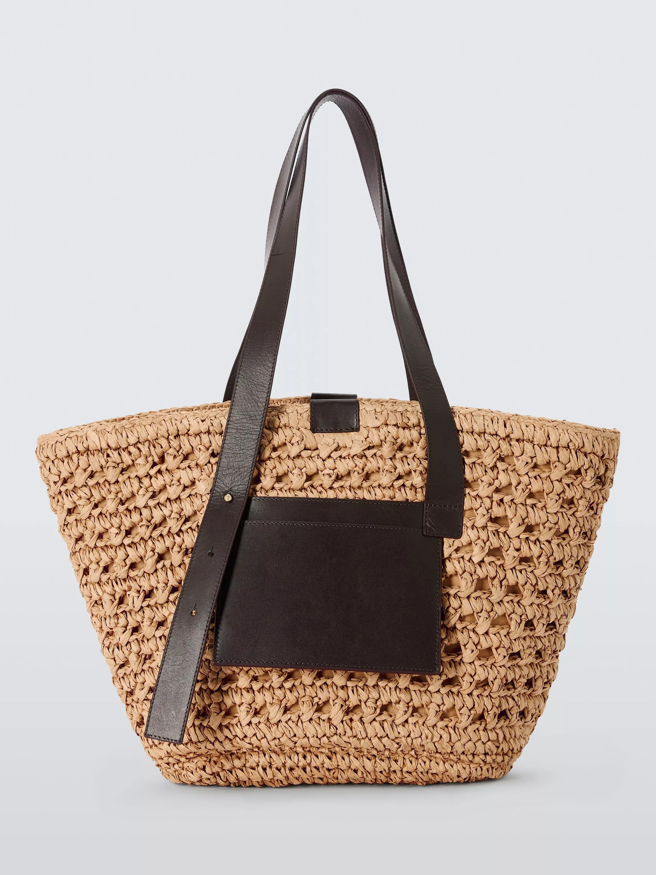 Raffia Tote Bag, Brown | John Lewis (UK)