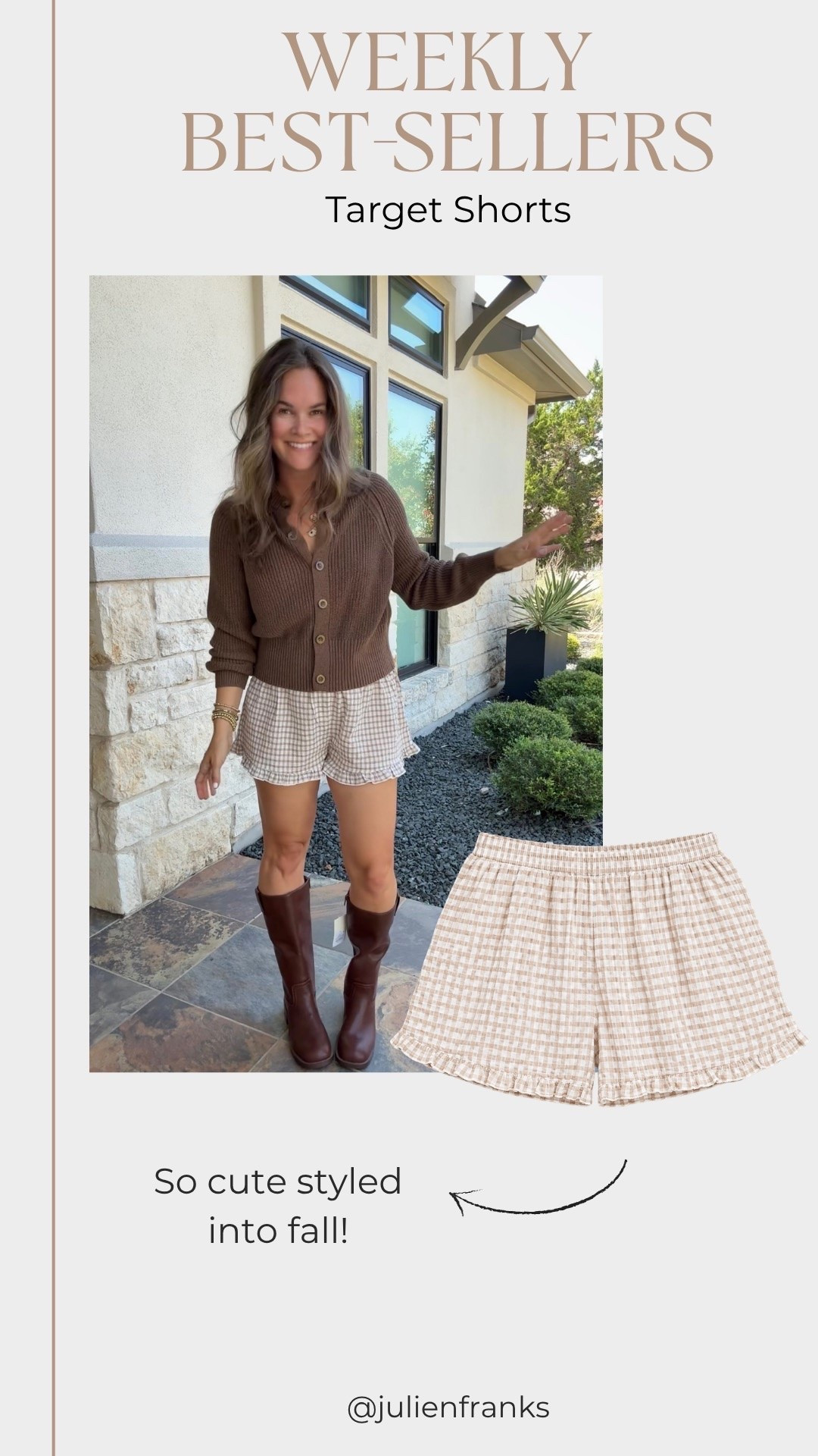 These little plaid shorts are SO cute for fall 🤎 Love them with a cozy cardigan + boots!

#LTKootd #LTKSeasonal #LTKgrwm