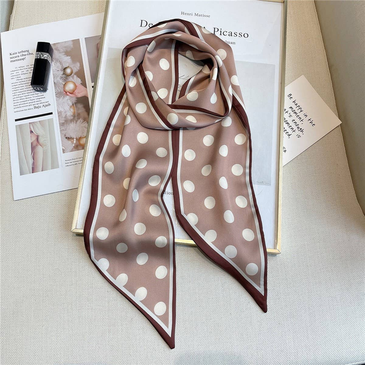 Polka Dot Scarf APRICOT / (OS) 1 | Refinery