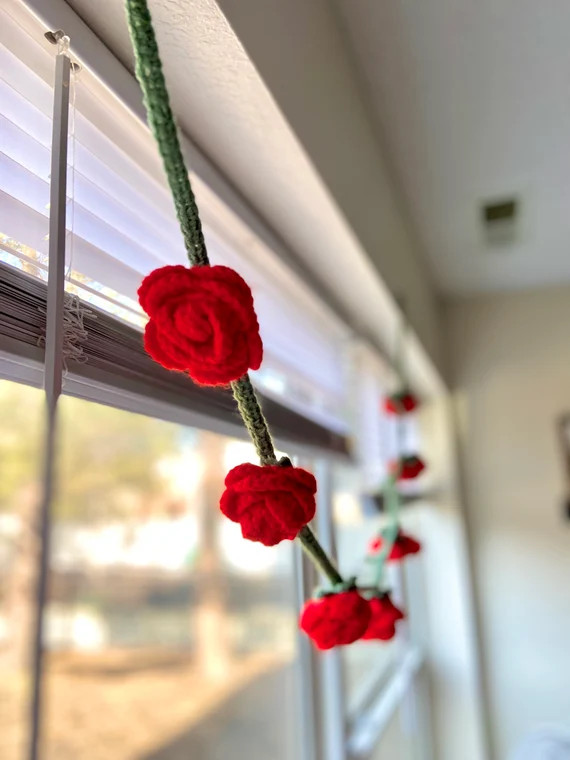 Handmade Crochet Rose Garland / Bunting | Etsy | Etsy (US)