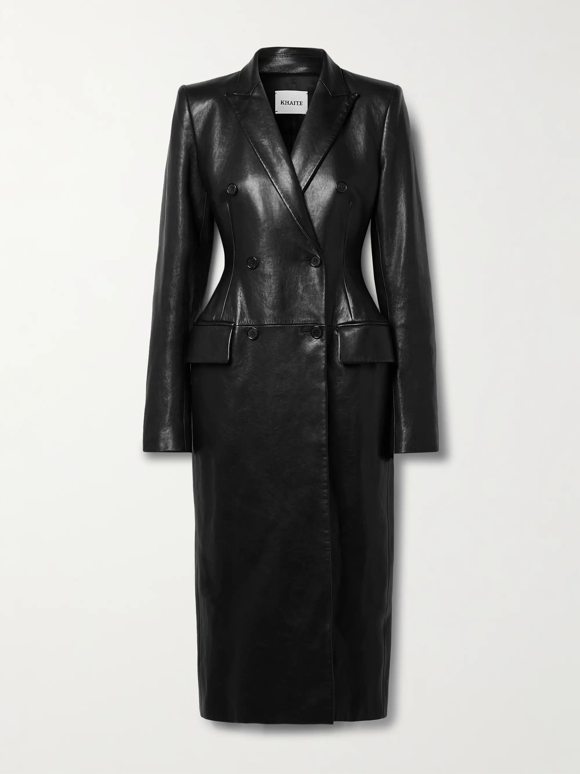 Carmona double-breasted textured-leather coat | NET-A-PORTER (US)