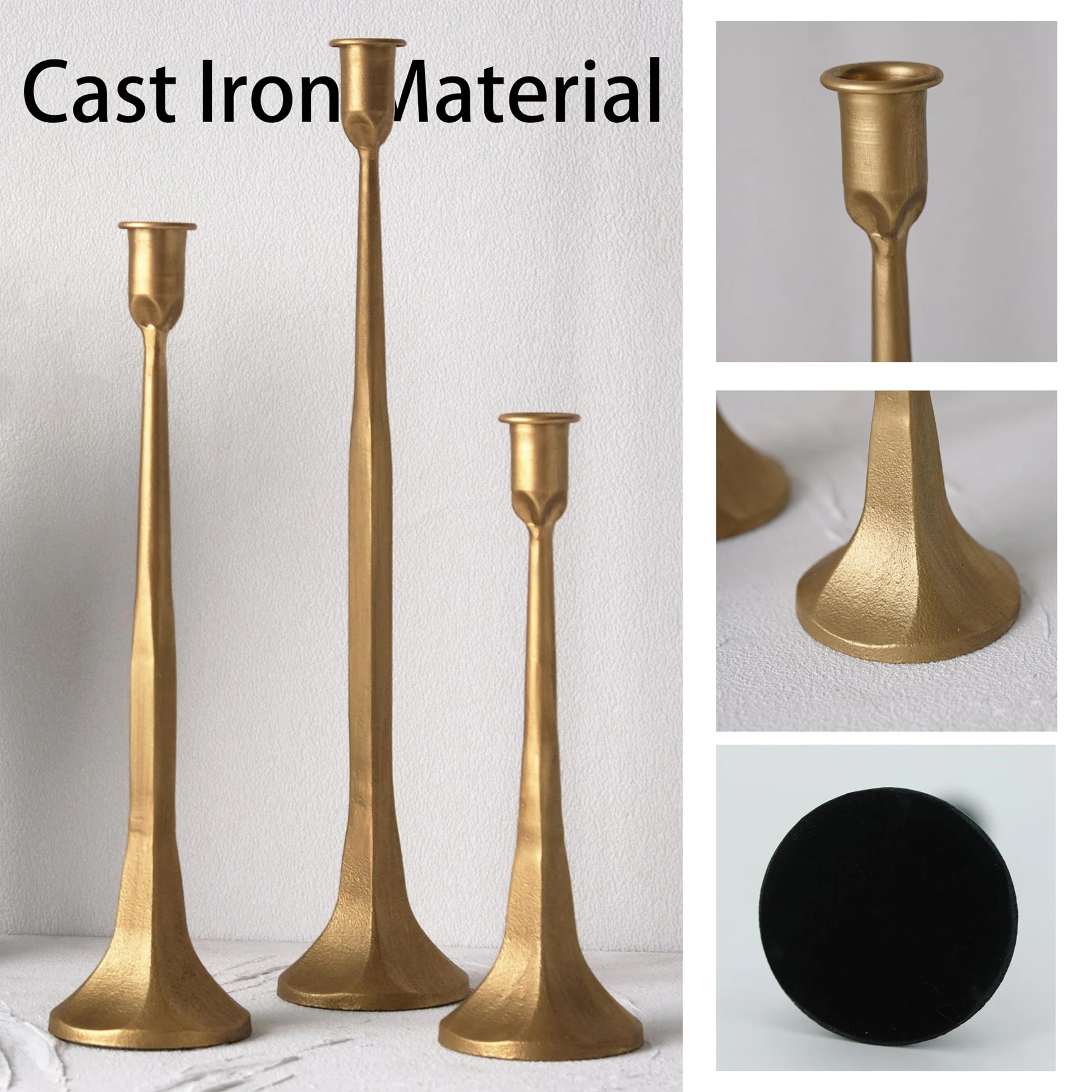 Iron Taper Candle Holder Set of 3 | Wayfair North America