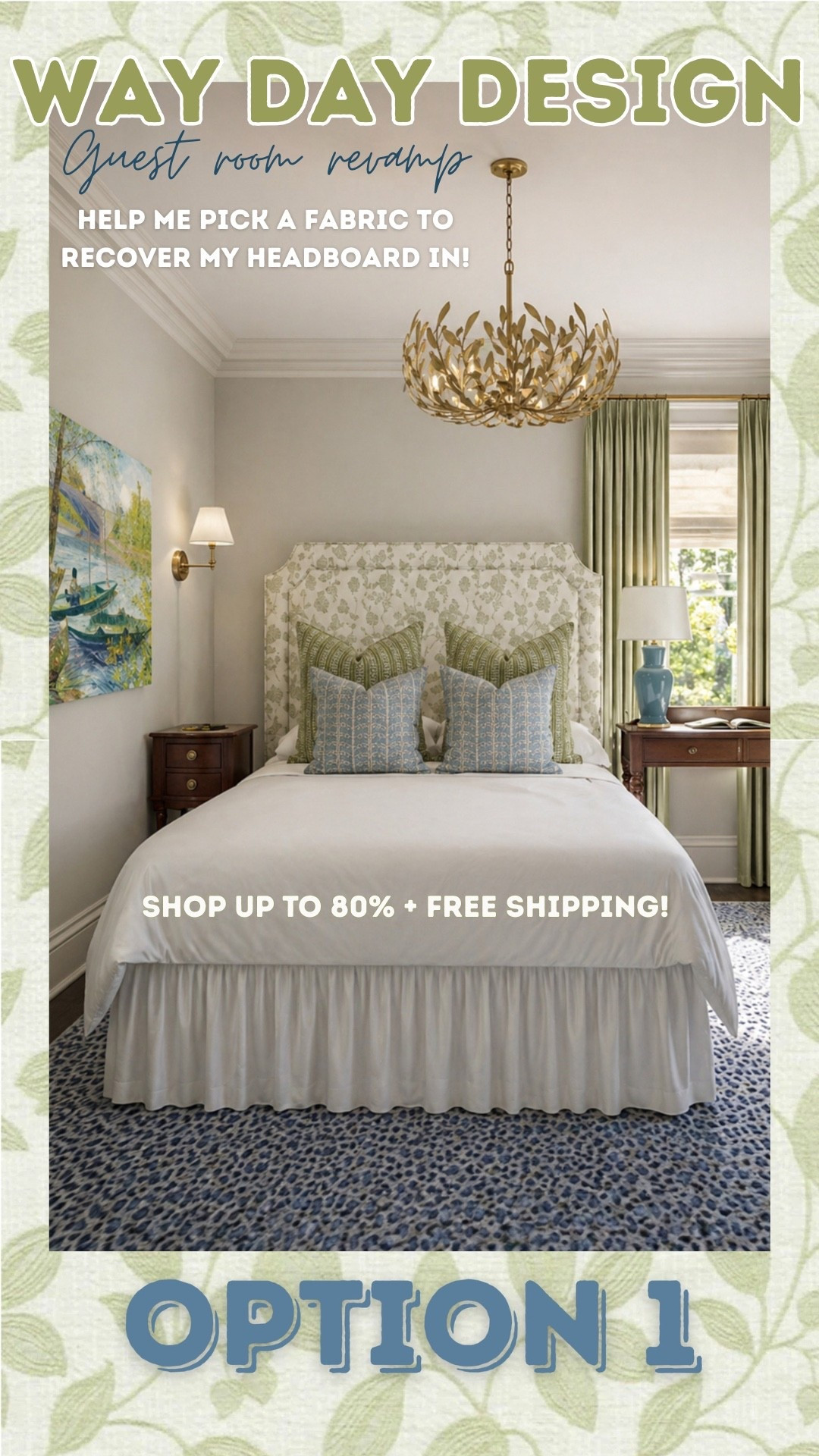 @Wayfair’s WAY DAY is back and I need help picking a fabric for this room designed with all Wayfair items!! Let me know your fave in the comments & shop the entire room up to 80% off + free shipping! 4/25-4/27

#ad #Wayfair #Wayfairpartner #WayDay

#LTKSeasonal #LTKHome #LTKSaleAlert