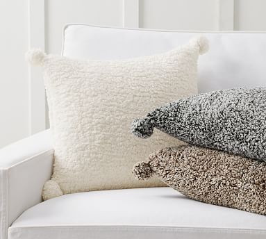 Cozy Pom Pom Sherpa Pillow Covers | Pottery Barn (US)