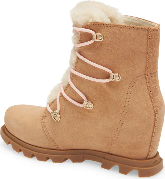 Joan of Arctic III Genuine Shearling Trim Waterproof Wedge Boot (Women) | Nordstrom Rack