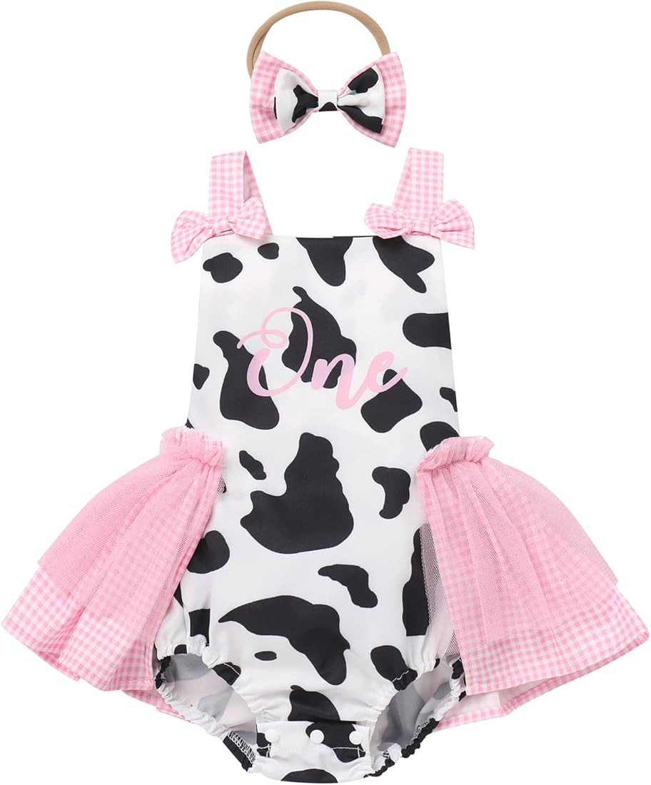Baby Girl Plaid Dress Cute Toddler Sleeveless Gingham Dress Ruffle Lace Princess Birthday Party P... | Amazon (US)