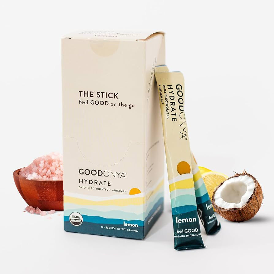 GOODONYA Organic Hydration - Electrolyte Powder Packets | Lemon, Coconut Water, Magnesium, Himala... | Amazon (US)