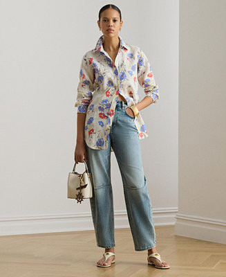 Women's Relaxed Fit Collared Shirt | Macy's