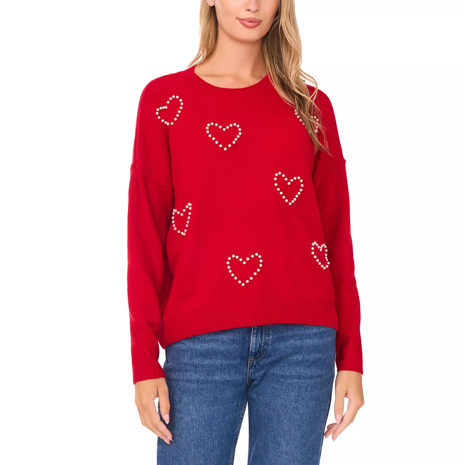 VINCE CAMUTO HEART SWEATER - RED S:- S, Red | Sam's Club