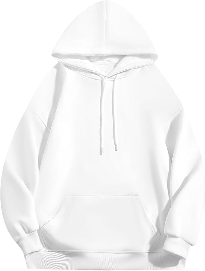 Cotton-Blend Hooded Sweatshirts Black&White&Grey(M/L/XL/XXL) | Amazon (US)