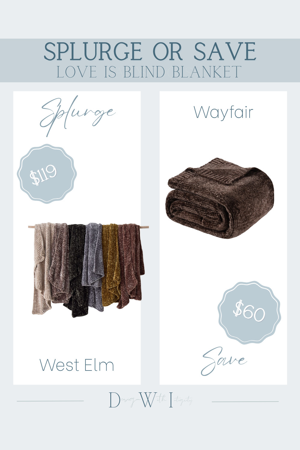 Splurge vs. Save: the viral Love Is Blind blanket everyone noticed.

The West Elm version is the one seen throughout the Netflix apartments—plush, ribbed, and perfectly draped with that rich texture that instantly makes a space feel layered and styled. It’s soft, dimensional, and gives that high-end, cozy-luxury look.

The Wayfair alternative offers a very similar ribbed texture and warm, chocolate tone for a lower price point. Same inviting feel, same elevated vibe—just a different investment.

If you’ve been wanting that Love Is Blind living room look, tap the link to compare both options and decide which one fits your home best.


#splurgevssave #lookforless #loveisblind #viralhomefind #throwblanket #cozyhome #livingroomdecor #homeinspo

Love Is Blind blanket, viral throw blanket, West Elm throw, ribbed blanket, cozy living room decor, chocolate brown throw, look for less, splurge vs save decor 

 #LTKselfcare #LTKHome #LTKBeauty