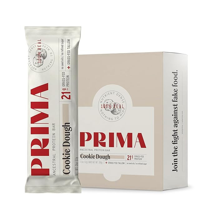 PRIMA Ancestral Protein Bar – Clean Grass Fed Protein Bar with Whey, Collagen, Honey, and Cocon... | Amazon (US)