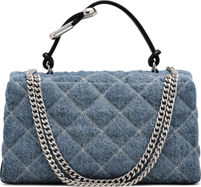 The Quilted Denim Dual Chain Shoulder Bag | Nordstrom Rack