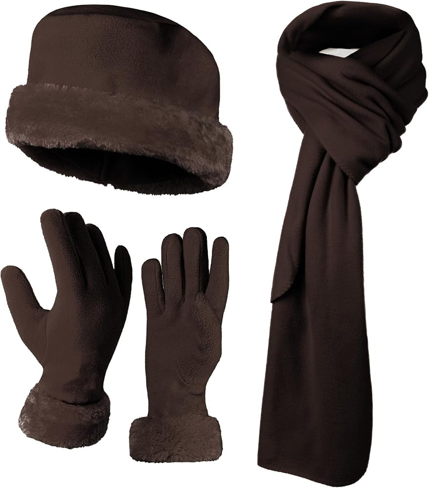 boxed-gifts Women's Warm Fleece Winter - Women's Hat and Glove Set + Hats Gloves Scarves for Wome... | Amazon (US)
