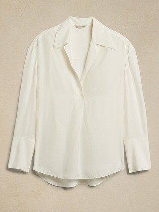 Aurora Mulberry Silk Shirt | Banana Republic (US)