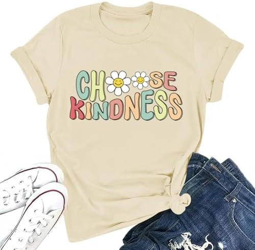 Choose Kindness Shirts for Women Be Kind Tshirt Inspirational Teacher Shirt Cute Positive Saying ... | Amazon (US)