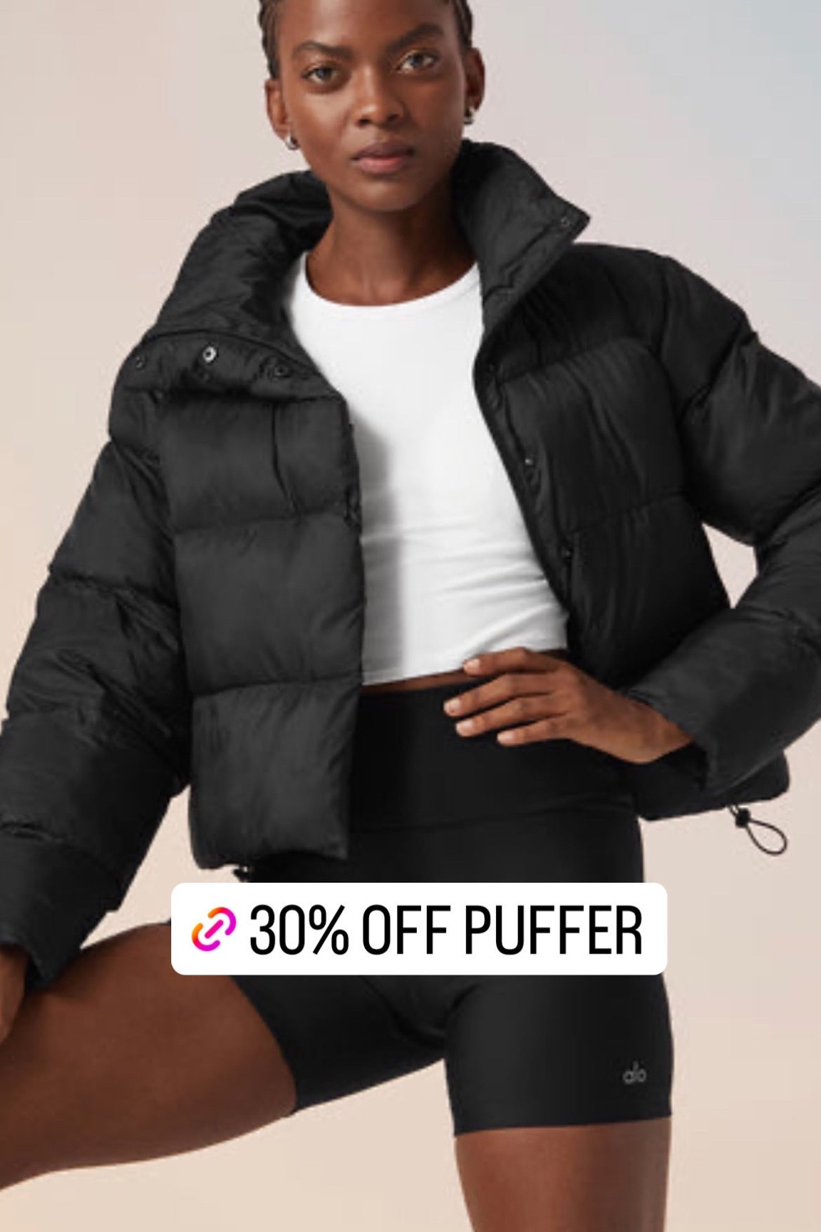Cyber Monday Sale! 30% off Alo yoga puffer jacket! Comes in three colors but black seems the most practical and so cute!!! 

#LTKCyberweek #LTKfit #LTKsalealert