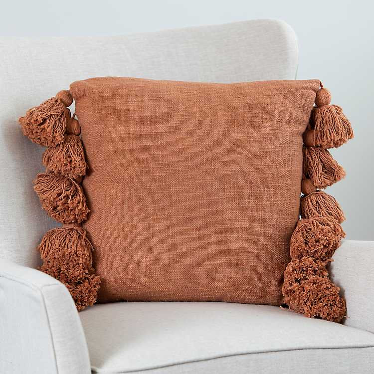 Adobe Boho Side Tassel Pillow | Kirkland's Home
