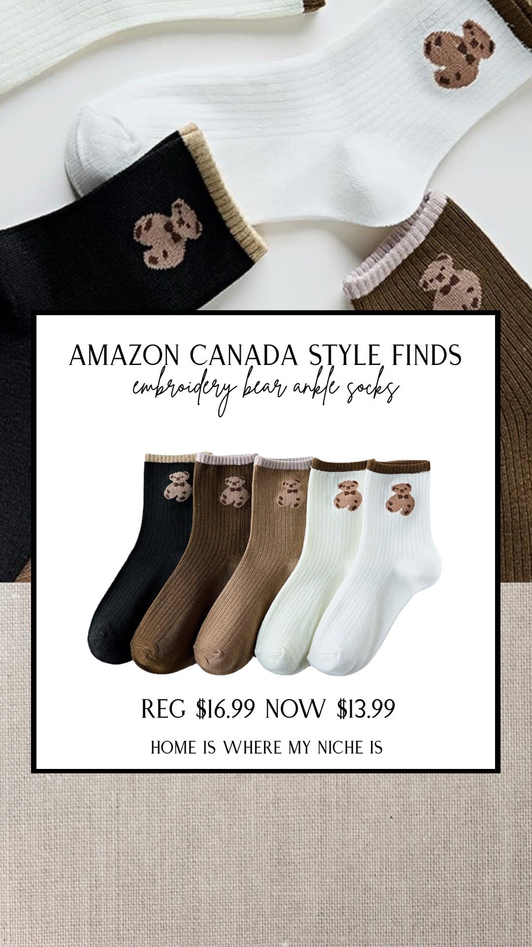S T Y L E / why do i love these socks so much?! 🧸♥️

Amazon Canada | Women’s Socks | Embroidered Teddy Bear | Neutral | Brown Black Whitee

#LTKstyletip #LTKcanada #LTKsale
