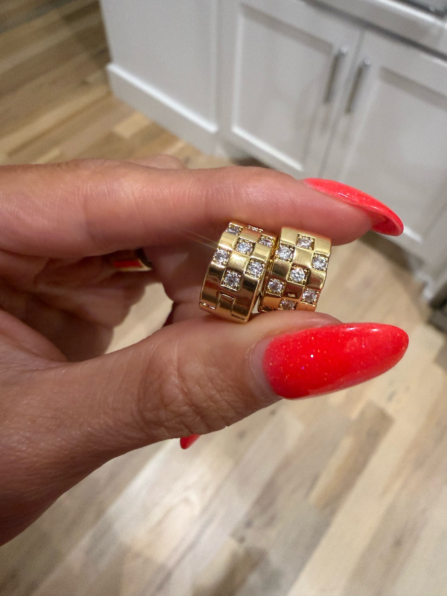 Stunning Huggie diamond earrings