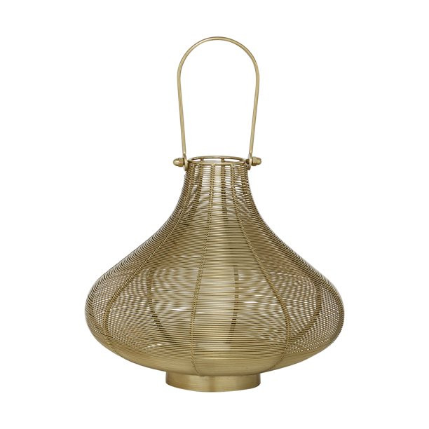 DecMode Gold Outdoor Hanging Lantern | Walmart (US)