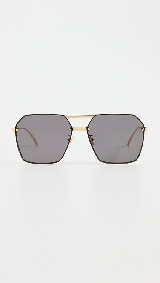 Oversized Geometric Aviators | Shopbop