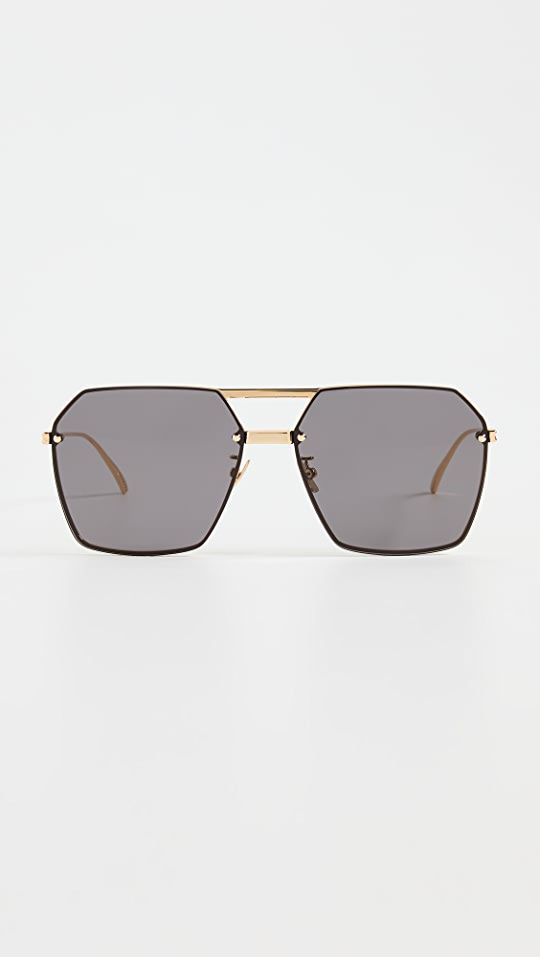 Oversized Geometric Aviators | Shopbop