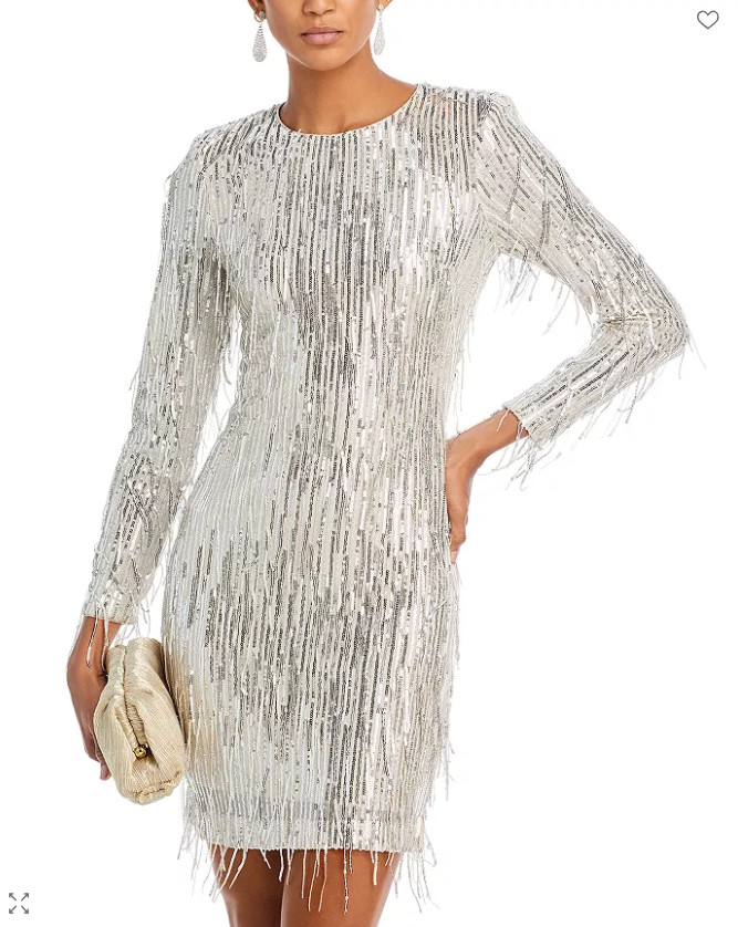 This sequin fringe cocktail dress brings a stunning mix of sparkle and movement, creating a high-impact look perfect for holiday parties, evening events and special celebrations. Designed with long sleeves, a body-skimming silhouette and allover sequins with cascading fringe, it delivers a glamorous feel while remaining comfortable with its slightly stretchy fabric and smooth lining. The above-the-knee length keeps the look modern and chic, pairing beautifully with heels, metallic accessories or a statement clutch. Click to explore more party dresses and find the style that fits your next celebration.

#cocktaildress #sequinpartylook #holidayoutfitideas #eveningstyle 

 #LTKHoliday #LTKPetite #LTKWedding