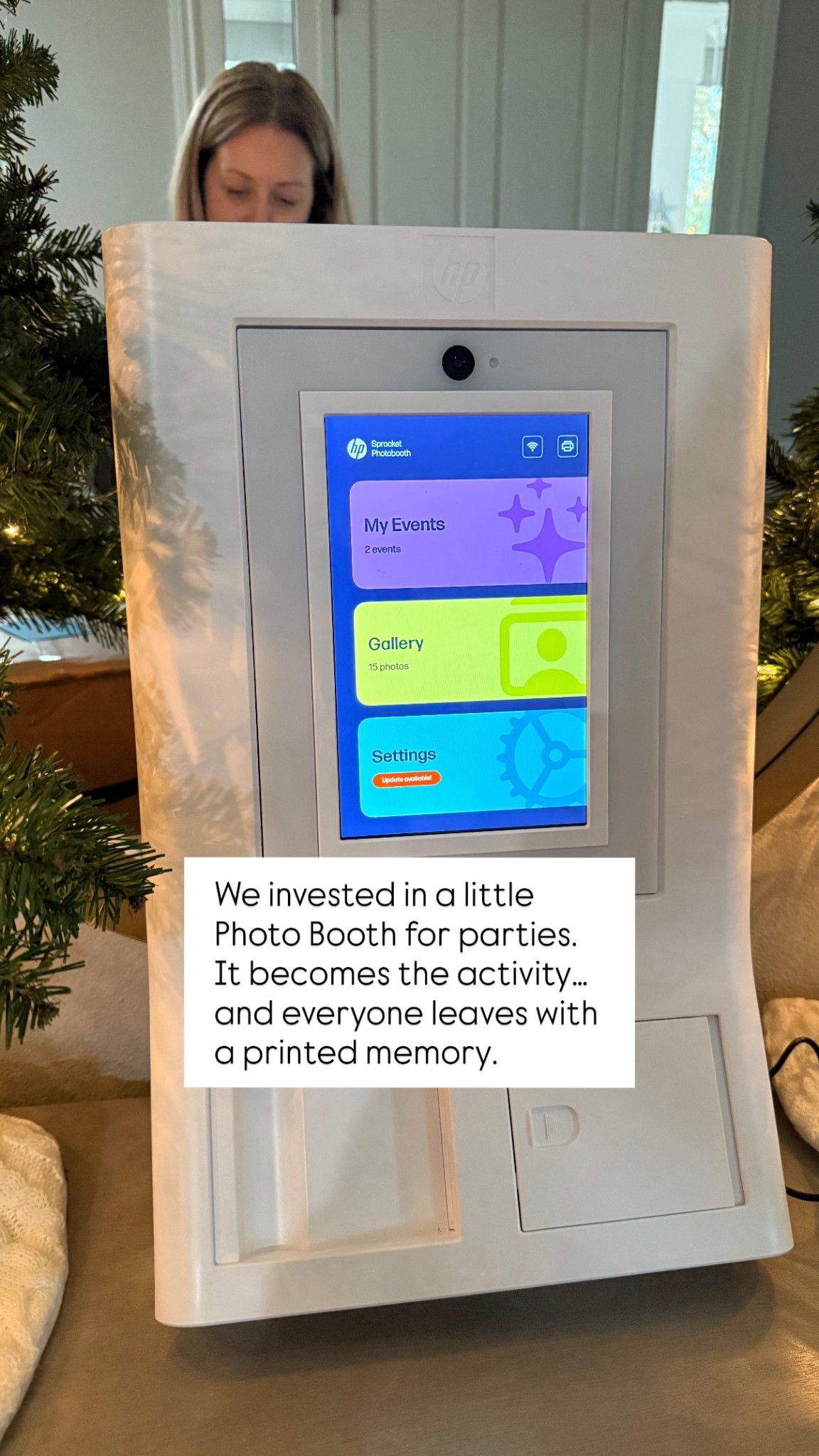 This at-home photo booth turns any party into an activity. Guests can take instant printed photos as keepsakes. Perfect for kids birthdays and family gatherings. A memorable upgrade for hosting at home. 

#LTKmomlife #LTKWedding #LTKHome