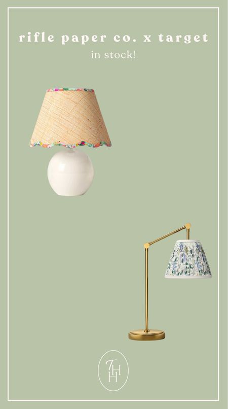 My favorites from the Rifle Paper Co. c Target drop! 🤍 the scallop lamp is SO cure for a nursery or little girls room! 

#LTKhome #LTKfindsunder100 #LTKfindsunder50