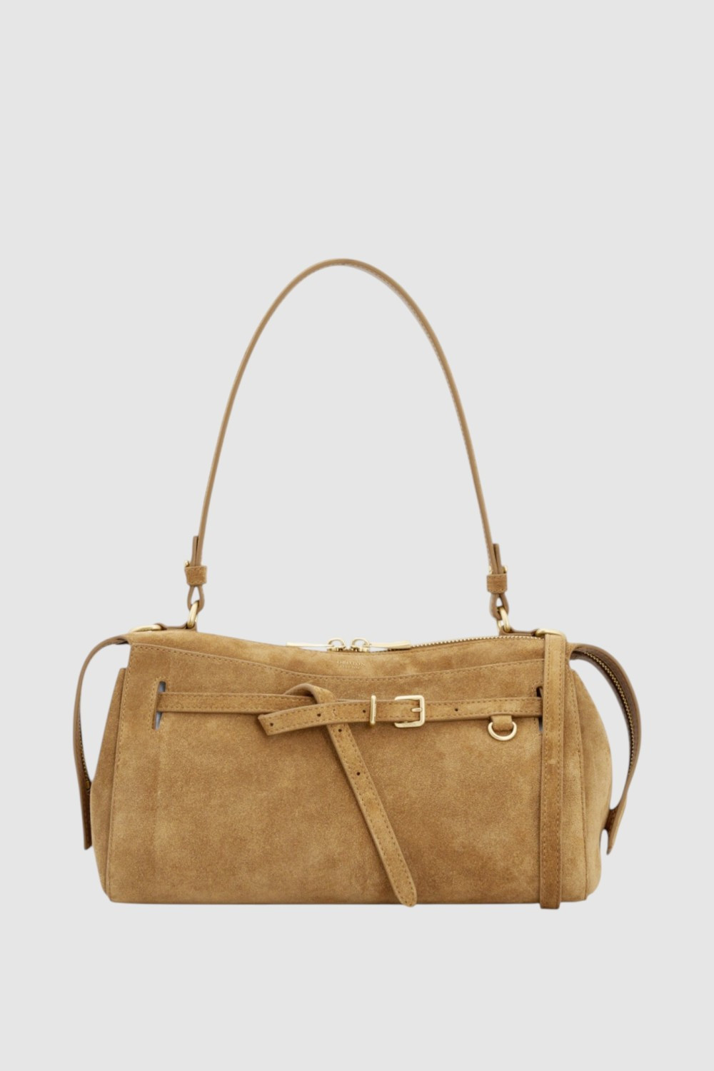 Cleo Suede Shoulder Bag Tobacco | Oroton