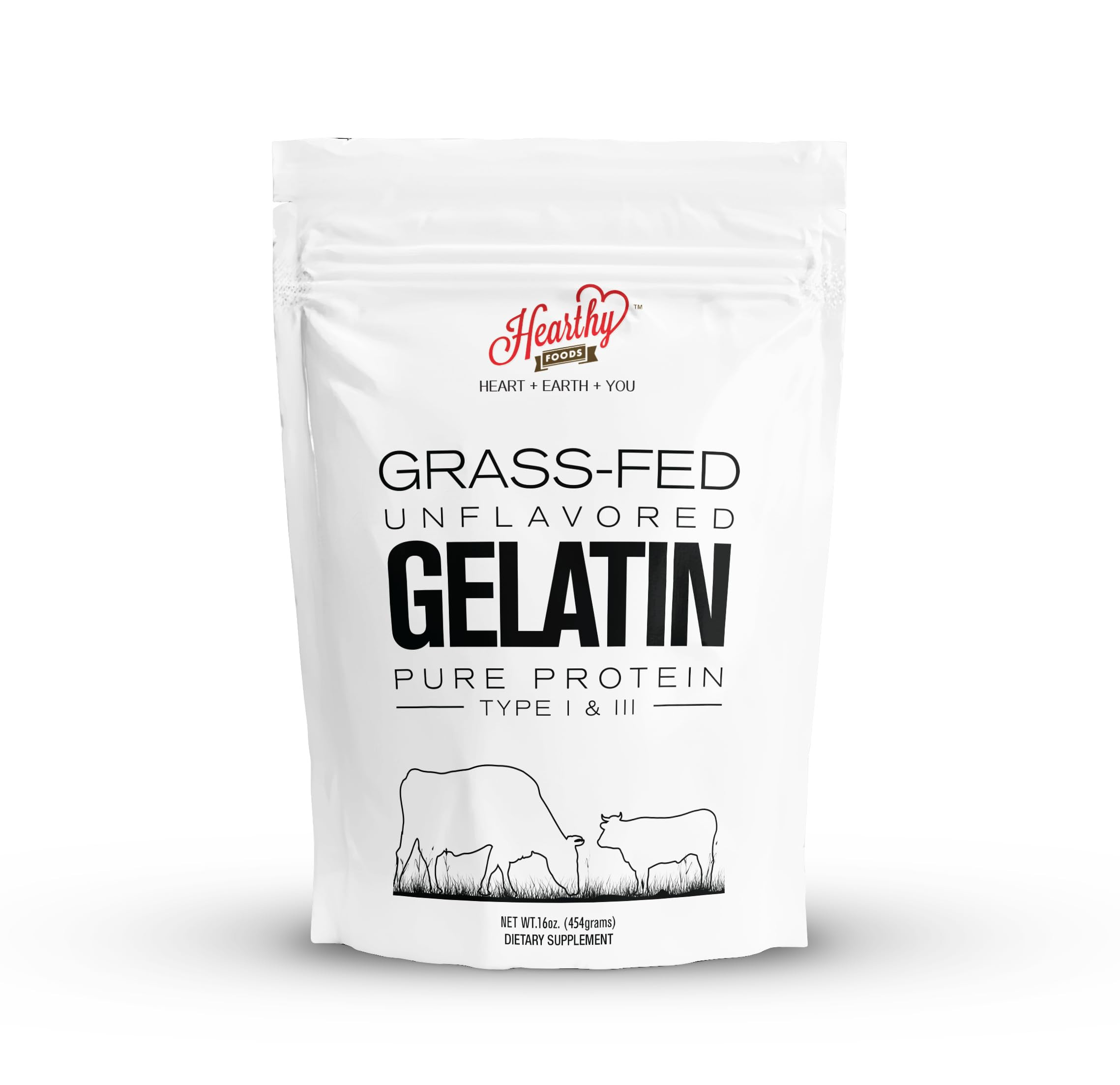 Hearthy Foods Beef Gelatin Powder Unflavored Gelatin Powder for Women and Men | Keto and Paleo Fr... | Amazon (US)