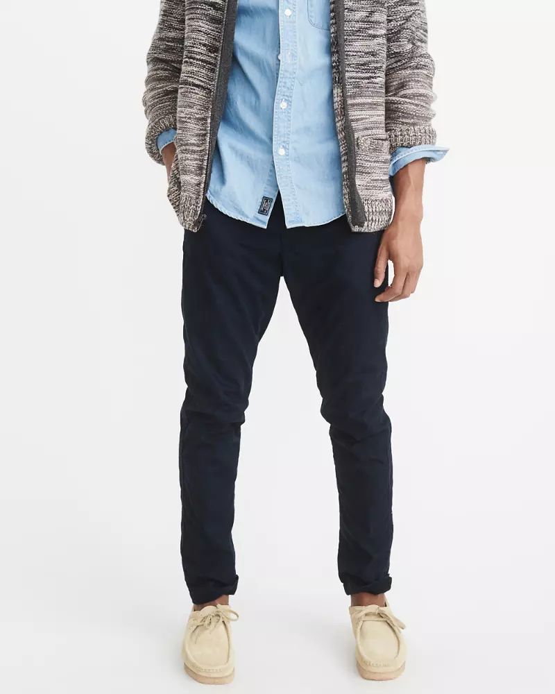 Athletic Slim Flannel Lined Chinos | Abercrombie & Fitch US & UK