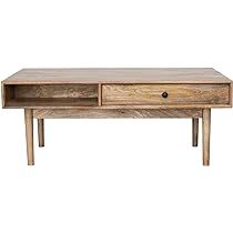 Bloomingville Mango Wood Two-Sided 2 Shelves and 3 Drawers Coffee Table, 39" L x 22" W x 16" H, Natu | Amazon (US)