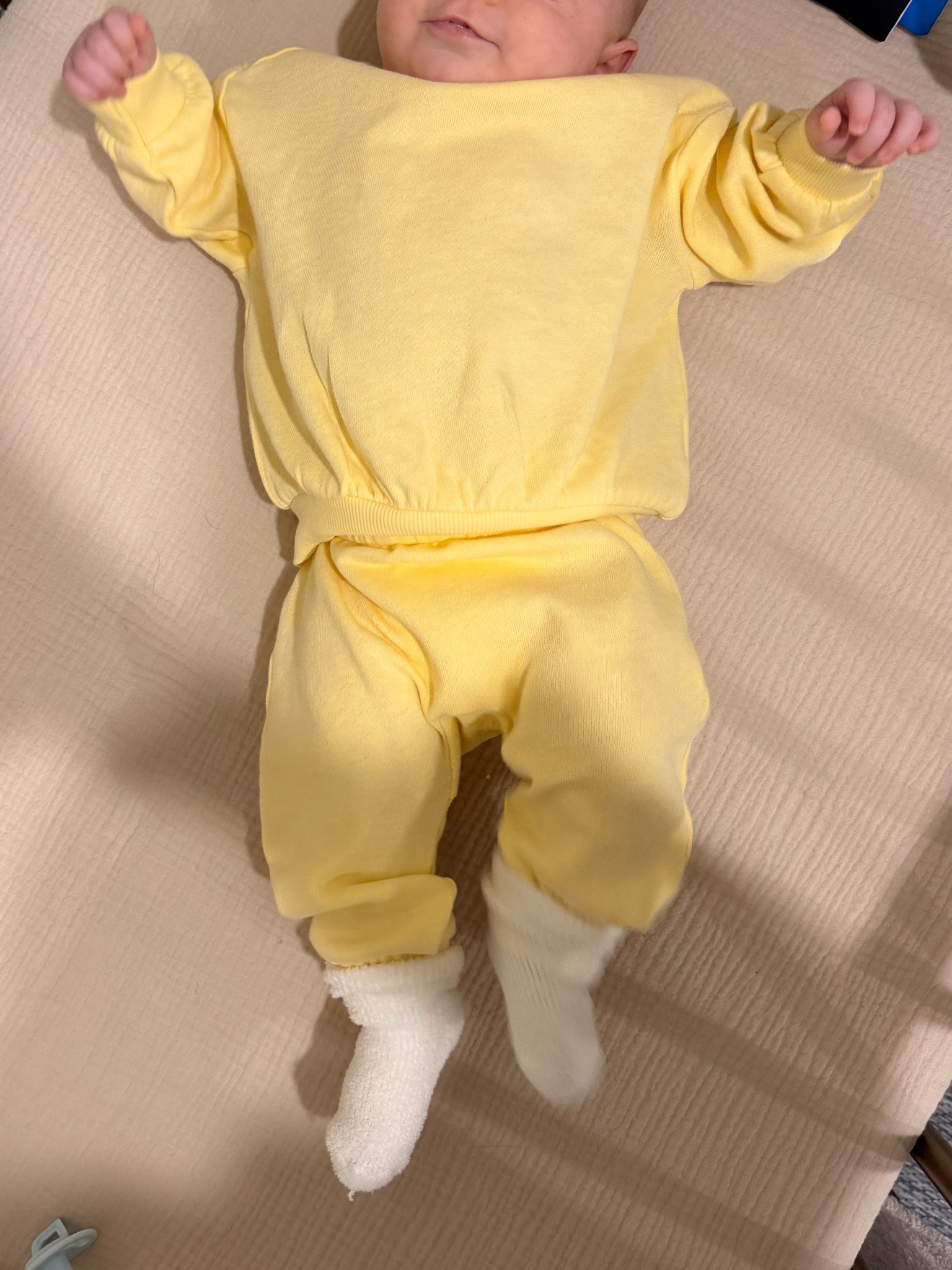 old navy butter yellow baby sweats