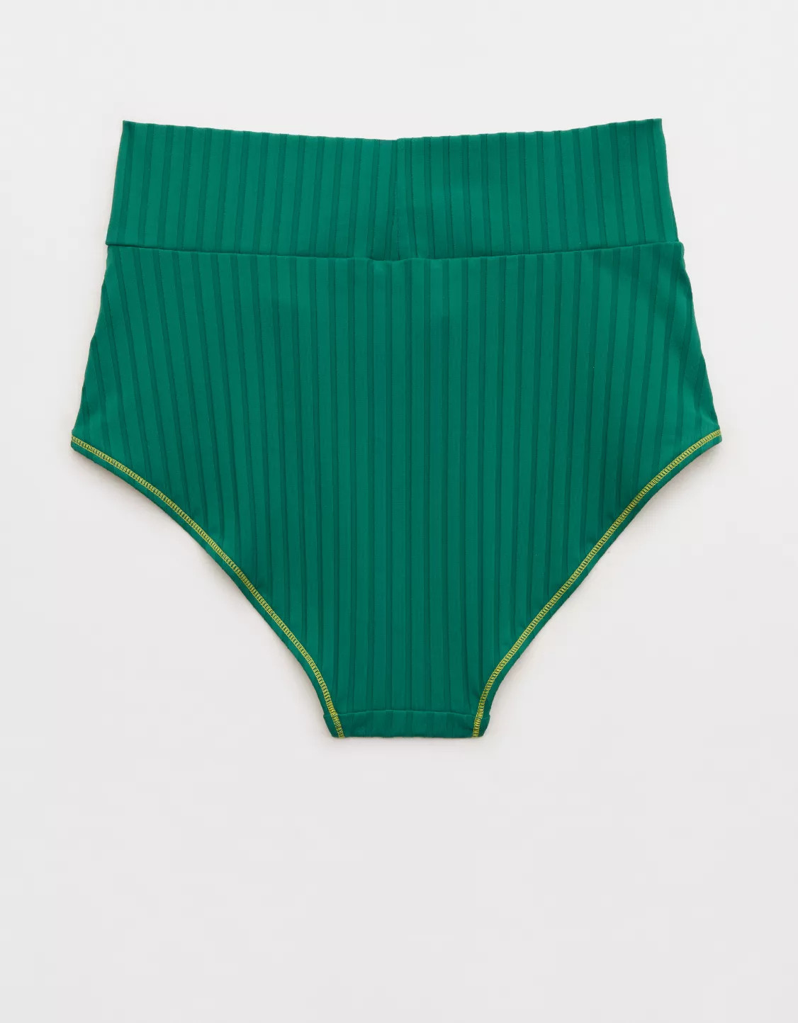 Aerie Ribbed High Waisted Full Coverage Bikini Bottom | Aerie