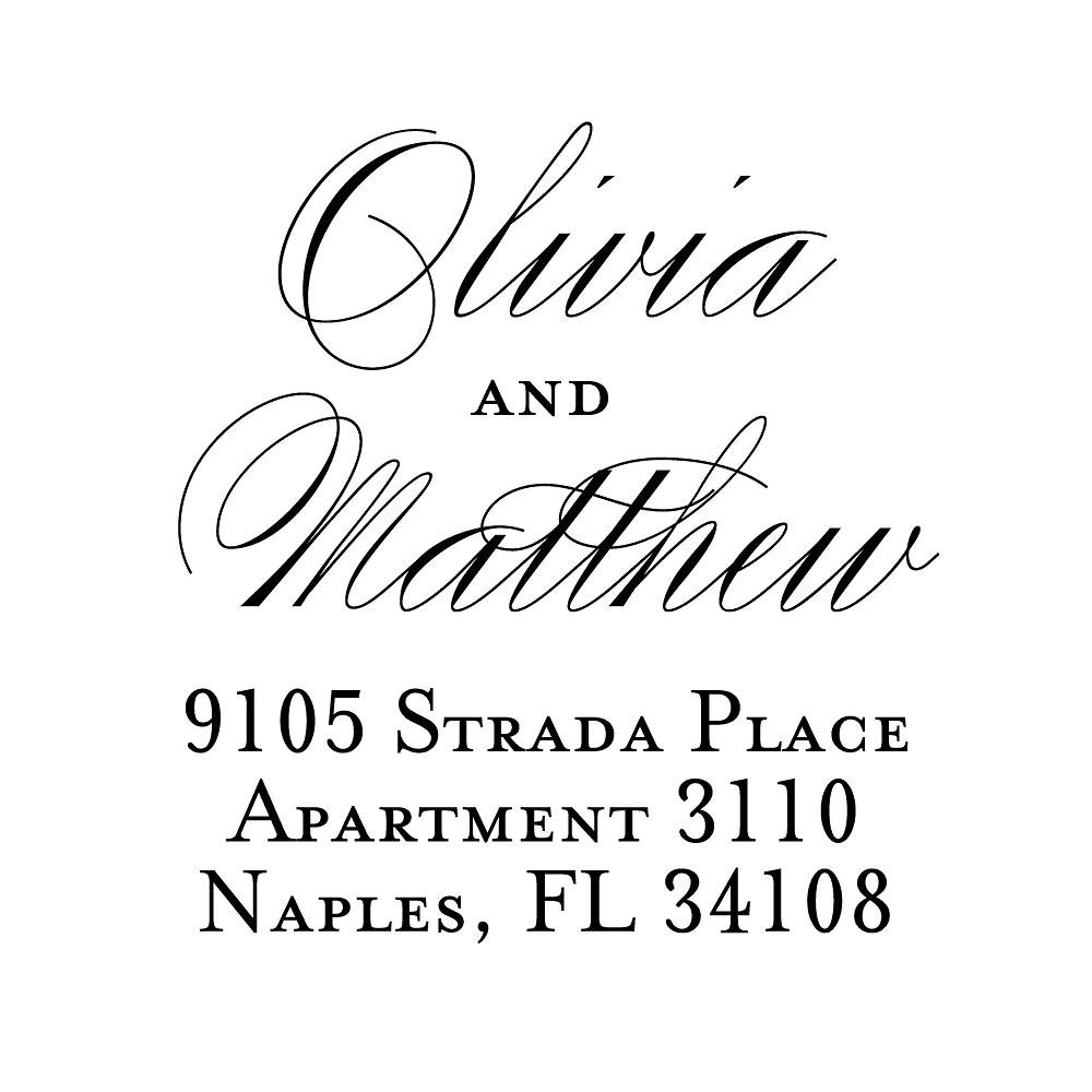 Calligraphy Centered Custom Stamp | Paper Source | Paper Source