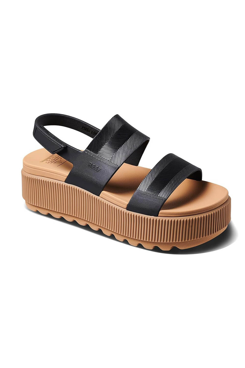 Reef Water Vista Higher Sandals for Women in Black/Tan | Glik's