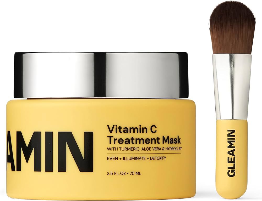 Gleamin Vitamin C Clay Mask - 10-Minutes for Dark Spots, Turmeric Face Mask Skin Care, Deep Clean... | Amazon (US)