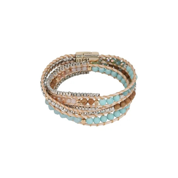The Pioneer Woman Multi Color Beaded Wrap Bracelet | Walmart (US)
