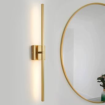 CCYCOL Gold Bathroom Vanity Light Fixtures - 30 inch Rotatable Modern Vanity Wall Lights for Bath... | Amazon (US)